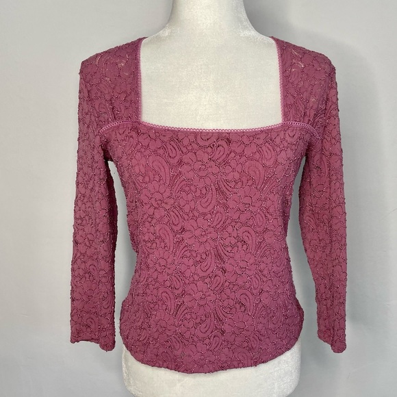 Vintage 90s Lace Top - Picture 2 of 6